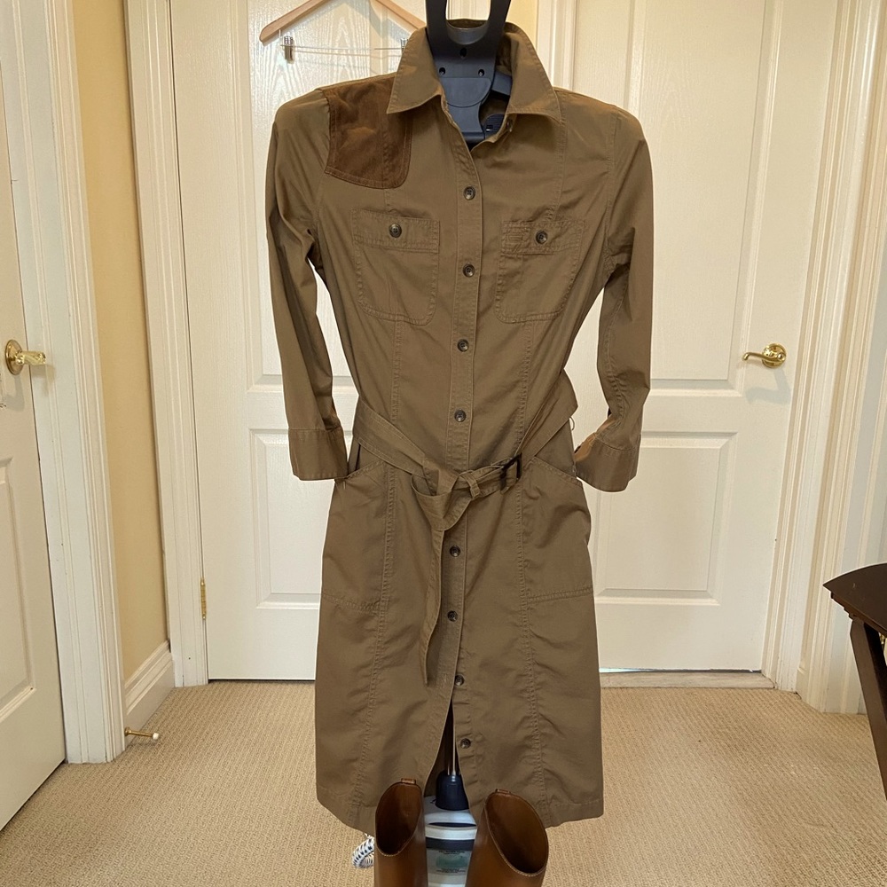 Trench coat dress.